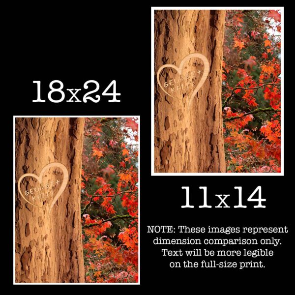 Autumn Forest Tree - Personalized Art for Couples (Weddings, Anniversaries) - Image 4