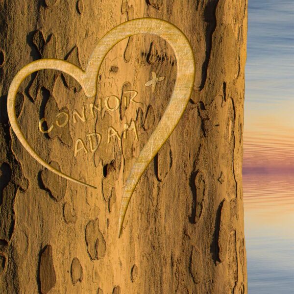 Sunset Tree - Personalized Art for Couples (Weddings, Anniversaries) - Image 3